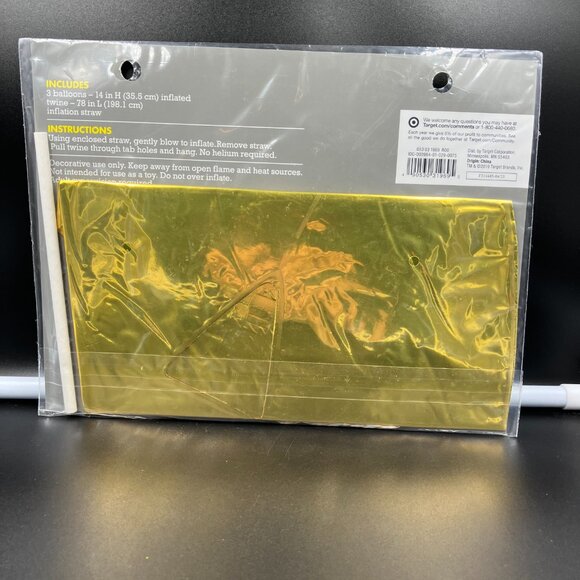 Spritz™ "YAY" Balloon Gold Banner Kit - Picture 2 of 2